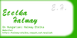 etelka halmay business card